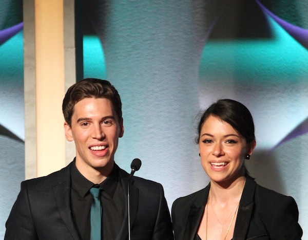 Jordan Gavaris & Tatiana Maslany from 2014 GLAAD Media Awards Los